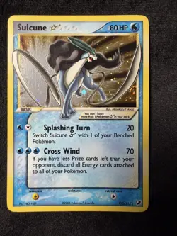 Suicune Gold Star Holo Card 115/115 Unseen Forces - Image 1