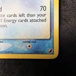 Suicune Gold Star Holo Card 115/115 Unseen Forces - Image 4