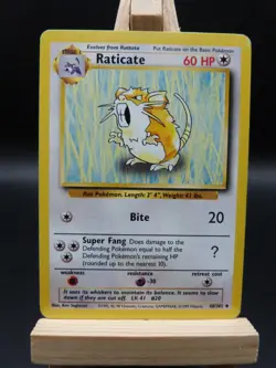 Pokemon Uncommon Card : Raticate 40/102 (Base Set) - Image 1