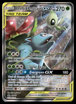 Pokemon Cards Celebi & Venusaur GX SM167 SM Black Star Promos Promo MP *1 - Image 1
