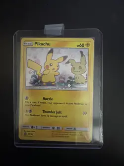 Pokemon Pikachu Card Sun & Moon Promo SM162 Holo - Image 1