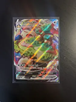 Pokemon TCG Snorlax VMAX Holo Ultra Rare Card Sword & Shield 142/202 - Image 1