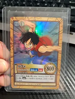 BANDAI One Piece Hyper Battle C428 LUFFY HOLO FOIL SCARCE EARLY CARD - Image 1