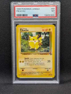 1999 Pokemon Jungle Pikachu Card 60/64 - PSA 7 - Image 1