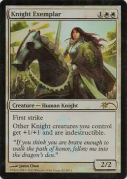 1 x Knight Exemplar - Walmart Promo - Unique & Misc. Promos - Light Play - MTG - Image 1
