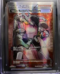 2016 POKEMON XY FATES COLLIDE #124 HOLO FULL ART TEAM ROCKET'S HANDIWORK CGC 8.5 - Image 3