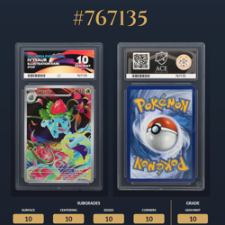 Pokemon TCG Ivysaur IR 134/132 Mega Evolution - Ace 10 Gem Mint 💎 - Image 3