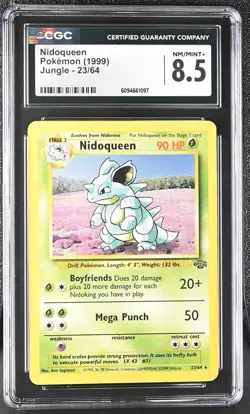1999 Jungle Pokemon Nidoqueen CGC 8.5 23/64 - Image 1