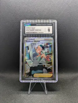 Pokemon TCG 2022 Professor Burnet TG26/TG30 Swsh12 Silver Tempest CGC 9 Mint - Image 1