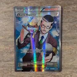 Pokemon Battle Reporter Full Art 109/111 XY Furious Fists Ultra Rare Holo TCG C. - Image 1