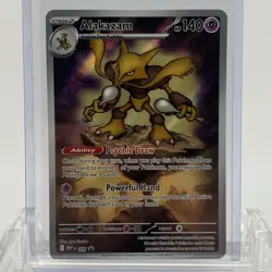Pokemon TCG Mega Evolution Alakazam #009 ETB Promo LP - Image 1