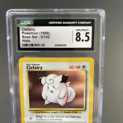 Clefairy Pokemon 1999 Base Set 5/102 Holo CGC 8.5 - Image 4