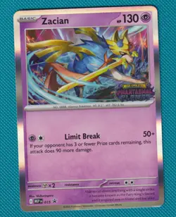 Zacian MEP 015 Phantasmal Flames Stamped Prerelease Pokemon Tcg Mep015 LP - Image 1