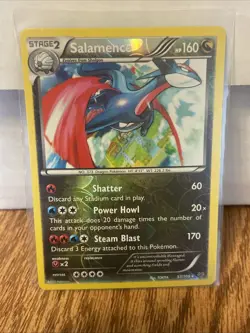 Salamence 57/108 Reverse Holo Pokemon XY Roaring Skies - Near Mint NM - Image 1