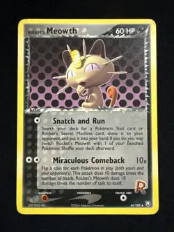 Rocket's Meowth #46/109 - Pokemon TCG - EX Team Rocket Returns - Uncommon - NM - Image 1