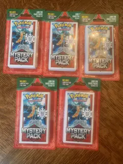 Pokemon Mystery Pack Sealed Seeded 1:10. EX Crystal Guardians Vintage Packs x 5 - Image 1