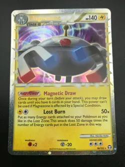 Magnezone PRIME 96/102 ULTRA RARE HGSS Triumphant Pokemon TCG Holo NM 2010 - Image 1