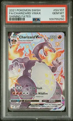 2021 POKEMON SHINING FATES #SV107 FA/CHARIZARD VMAX SHINING FATES PSA 10 - Image 1