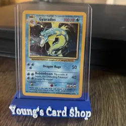 Pokemon TCG WoTC Gyarados 006/102 Base Set Holo Vintage Rare Lightly Played LP+ - Image 1