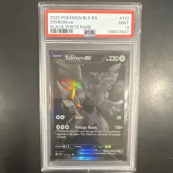 Pokemon Zekrom ex Sv: Black Bolt Black White Rare 172/086 PSA 9 2025 - Image 1