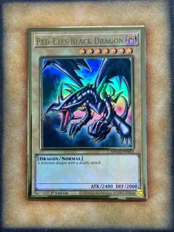 Yugioh Red-Eyes Black Dragon MAGO-EN003 Gold Rare 1st Ed NM - Image 1