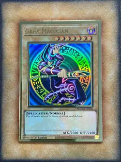 Yugioh Dark Magician MAGO-EN002 Gold Rare 1st Ed NM - Image 1