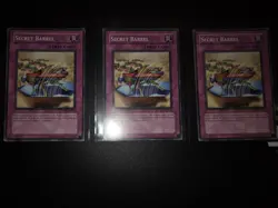 3× Secret Barrel DR1-EN101 Yugioh Common Playset - Image 1