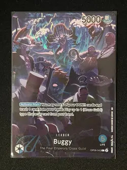 One Piece Card Game - Buggy OP09-042 Alt Art Leader English- 2nd anniversary eng - Image 1