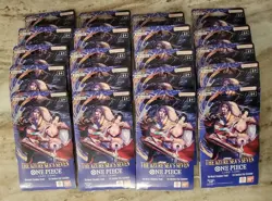 LOT of (20) OP-14 Sleeved Booster Packs One Piece TCG The Azure Sea's Seven NEW - Image 1