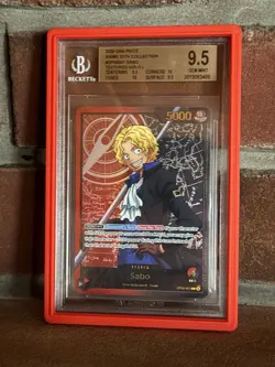 One Piece EB02 Sabo SPR (OP05-001) Gold Text BGS 9.5 Low Pop - Image 1