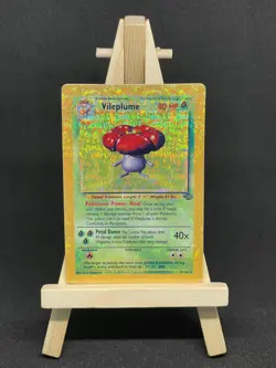 Vileplume Prism Sticker Pokemon Card Gold 31/64 Jungle Vending Machine Series - Image 1