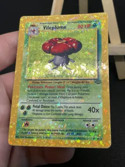 Vileplume Prism Sticker Pokemon Card Gold 31/64 Jungle Vending Machine Series - Image 3