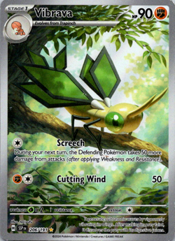 Vibrava - 206/191 - Surging Sparks Illustration Rare Pokemon Card - Image 1