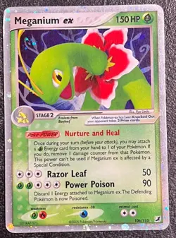 Meganium ex - Unseen Forces - Pokemon Card TCG Ultra Rare Holo Used - Image 1
