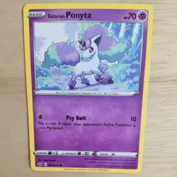 GALARIAN PONYTA 081/202 POKEMON CARD (SWORD AND SHIELD SET) - Image 1