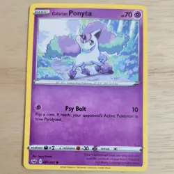 GALARIAN PONYTA 081/202 POKEMON CARD (SWORD AND SHIELD SET) - Image 2