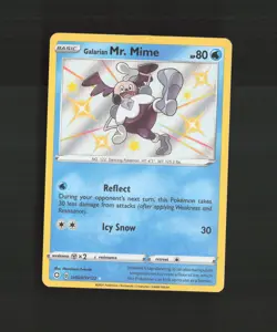 Galarian Mr. Mime SV020/SV122 Shining Fates Shiny Holo Rare Pokemon Card NM - Image 1