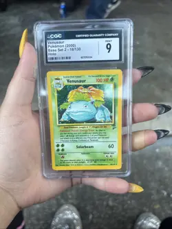 Pokemon TCG Venusaur Holo Unlimited Rare Card 18/130 Base Set 2, 1999-2000 - Image 1