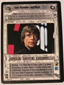 Star Wars CCG Luke Skywalker Jedi Knight Card Death Star II - Image 1