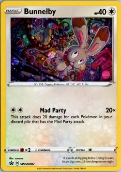 Bunnelby Promo SWSH: Sword & Shield Promo Cards SWSH082 NM Pokemon - Image 1