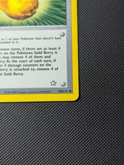 Gold Berry 1st Edition Trainer Card Neo Genesis 93/111 Heavily Played - Image 5