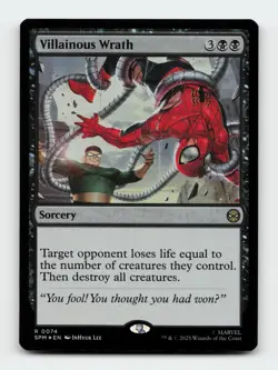 Villainous Wrath Marvel's Spider-Man Magic The Gathering MTG Card - Image 1