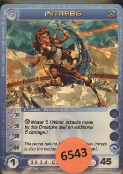 (6543*) INTRESS 30/30/30/65/45 Super Rare Foil Chaotic Card - Unused Code - Image 1