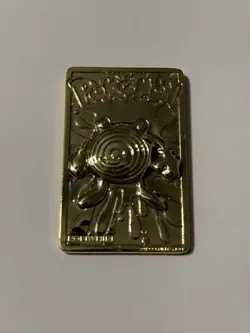 POLIWHIRL 1999 Pokemon Gold Plated Card Nintendo Burger King - Near Mint! - Image 4