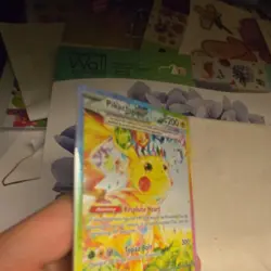 Pokemon Pikachu EX Full Art Holo Card 200 HP 300 Attack Thunder Type - Image 3