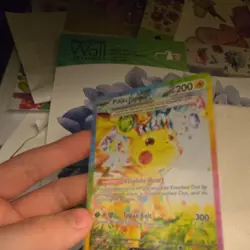 Pokemon Pikachu EX Full Art Holo Card 200 HP 300 Attack Thunder Type - Image 4