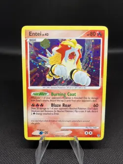 Pokemon Entei Holo Rare TCG Card Secret Wonders 4/132 Holofoil LP - Image 1