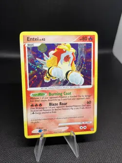 Pokemon Entei Holo Rare TCG Card Secret Wonders 4/132 Holofoil LP - Image 2