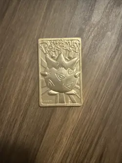 Togepi Pokemon Limited Edition Nintendo 1999 23K Gold Plated Metal Trading Card - Image 1