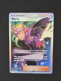 Pokemon TCG Morty Full Art Card 212/214 Sun Moon Lost Thunder Trainer Holo NM - Image 1